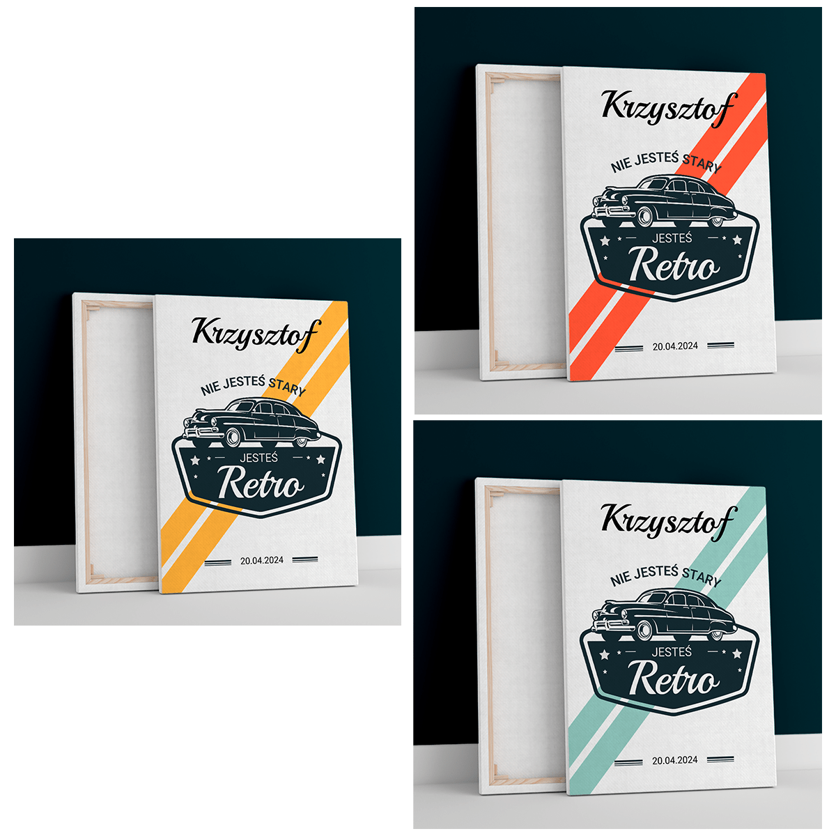 Jesteś retro - druk na płótnie, spersonalizowany prezent dla niego - Adamell.pl