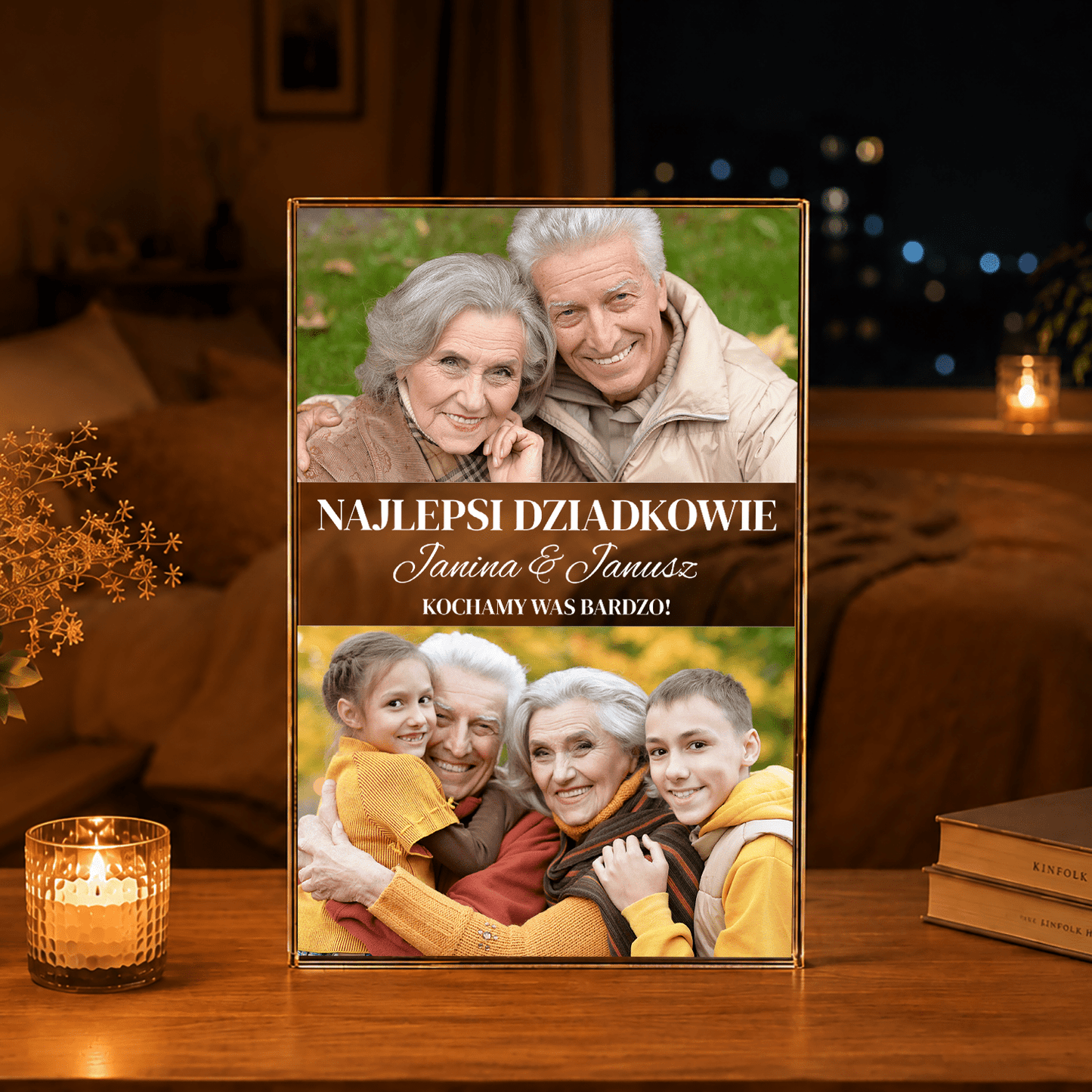 Jesteście wyjątkowymi dziadkami - Druk na szkle, spersonalizowany prezent dla dziadków - Adamell.pl