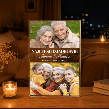 Jesteście wyjątkowymi dziadkami - Druk na szkle, spersonalizowany prezent dla dziadków - Adamell.pl