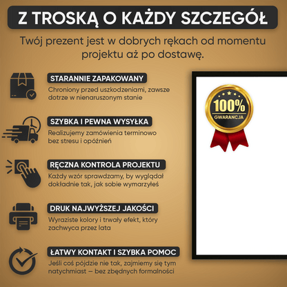 Kalendarz + Clipart dziadkowie - plakat, spersonalizowany prezent dla dziadków - Adamell.pl