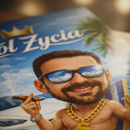 Karykatura mężczyzny - plakat, spersonalizowany prezent dla mężczyzny - Adamell.pl