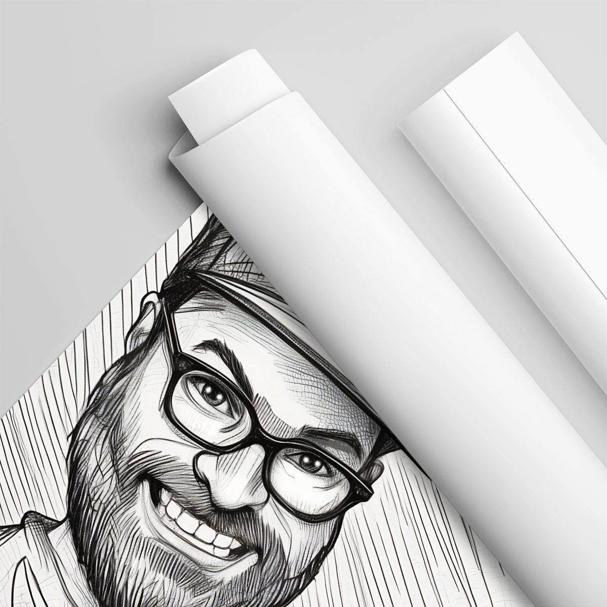 Karykatura ołówek - plakat, spersonalizowany prezent dla rodziców - Adamell.pl