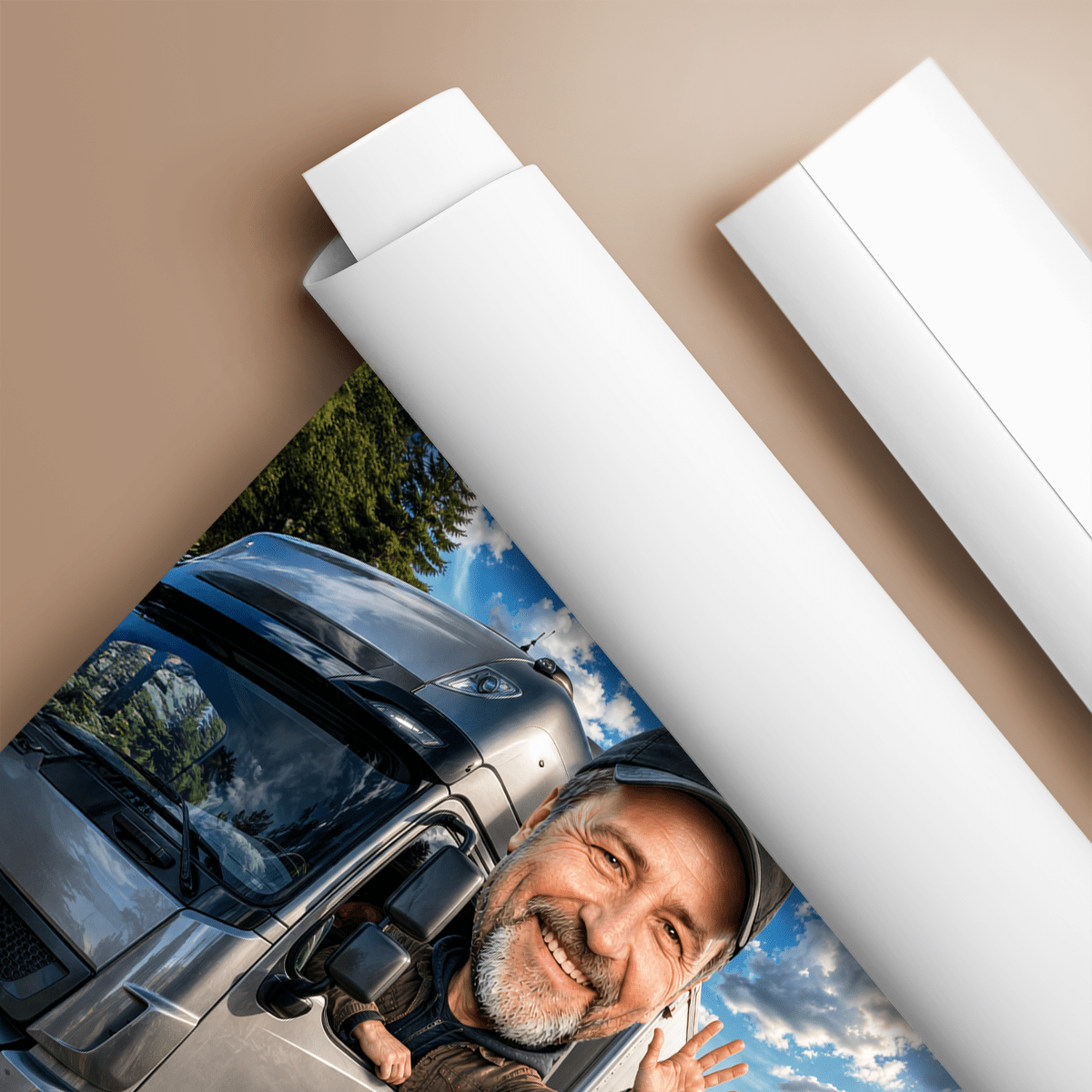 Kierowca ciężarówki - plakat, spersonalizowany prezent dla mężczyzny - Adamell.pl