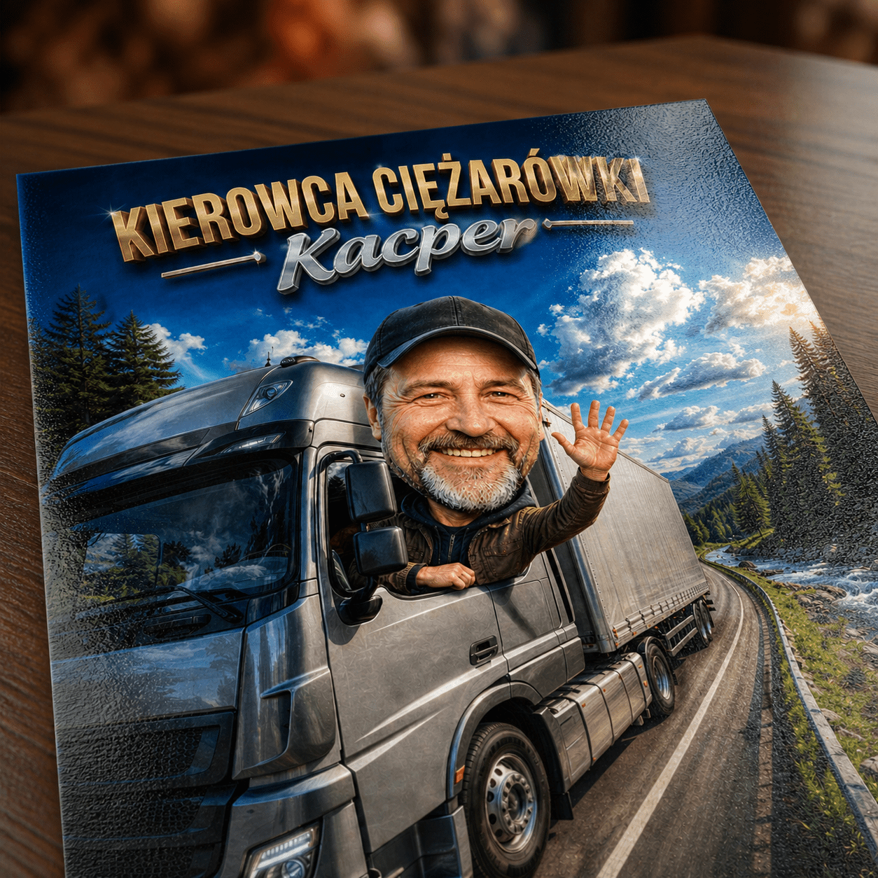 Kierowca ciężarówki - plakat, spersonalizowany prezent dla mężczyzny - Adamell.pl