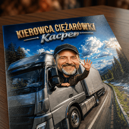 Kierowca ciężarówki - plakat, spersonalizowany prezent dla mężczyzny - Adamell.pl