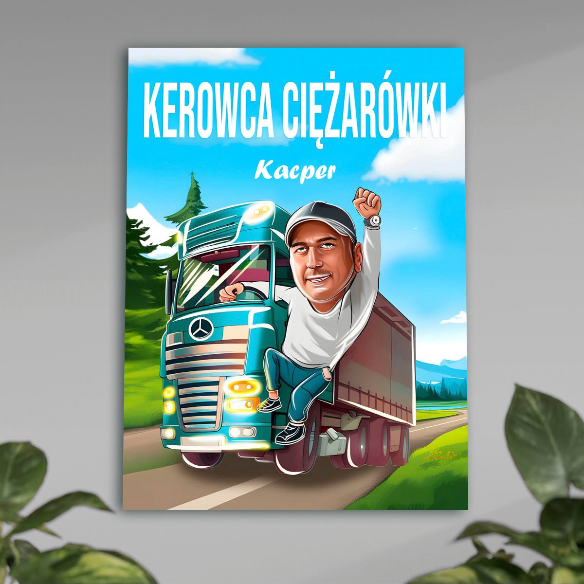 Kierowca ciężarówki - plakat, spersonalizowany prezent dla mężczyzny - Adamell.pl