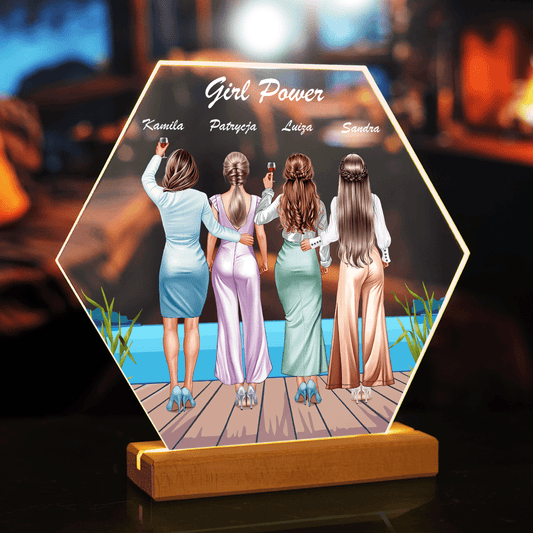 Kobieca siła Clipart - Druk na szkle, spersonalizowany prezent dla niej - Adamell.pl