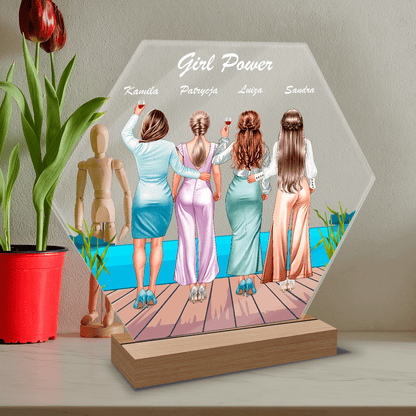 Kobieca siła Clipart - Druk na szkle, spersonalizowany prezent dla niej - Adamell.pl