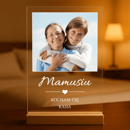 Kocham Cię mamo! - Druk na szkle, spersonalizowany prezent dla mamy - Adamell.pl