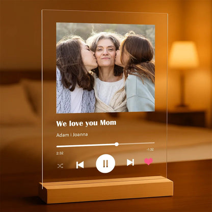 Kochamy Cię mamo - Druk na szkle, spersonalizowany prezent dla mamy - Adamell.pl