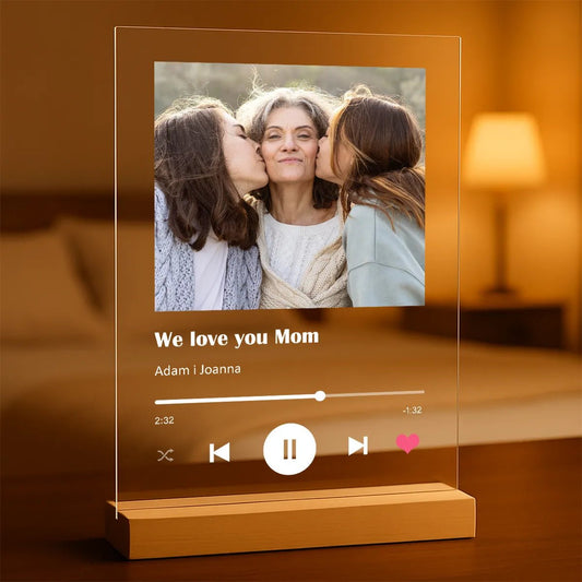 Kochamy Cię mamo - Druk na szkle, spersonalizowany prezent dla mamy - Adamell.pl