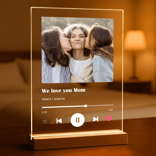 Kochamy Cię mamo - Druk na szkle, spersonalizowany prezent dla mamy - Adamell.pl