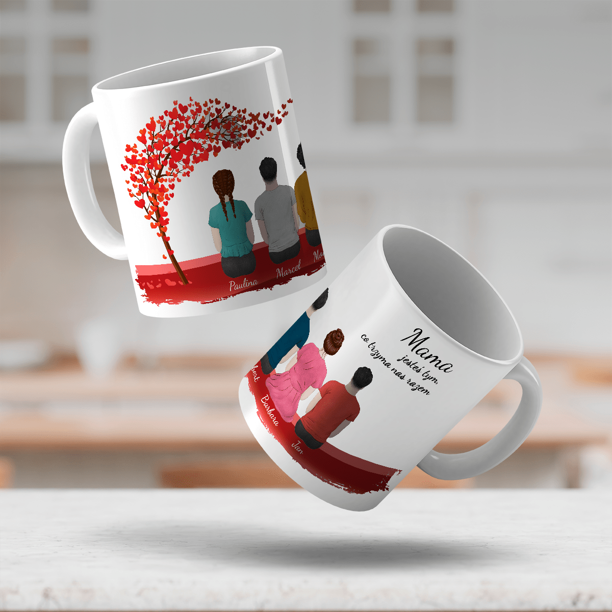 Kochana mama - Kubek z nadrukiem, spersonalizowany prezent dla mamy - Adamell.pl