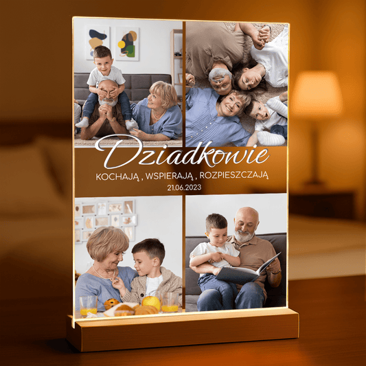 Kochani dziadkowie - Druk na szkle, spersonalizowany prezent dla dziadków - Adamell.pl