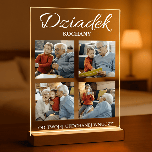 Kochany dziadek - Druk na szkle, spersonalizowany prezent dla dziadka - Adamell.pl