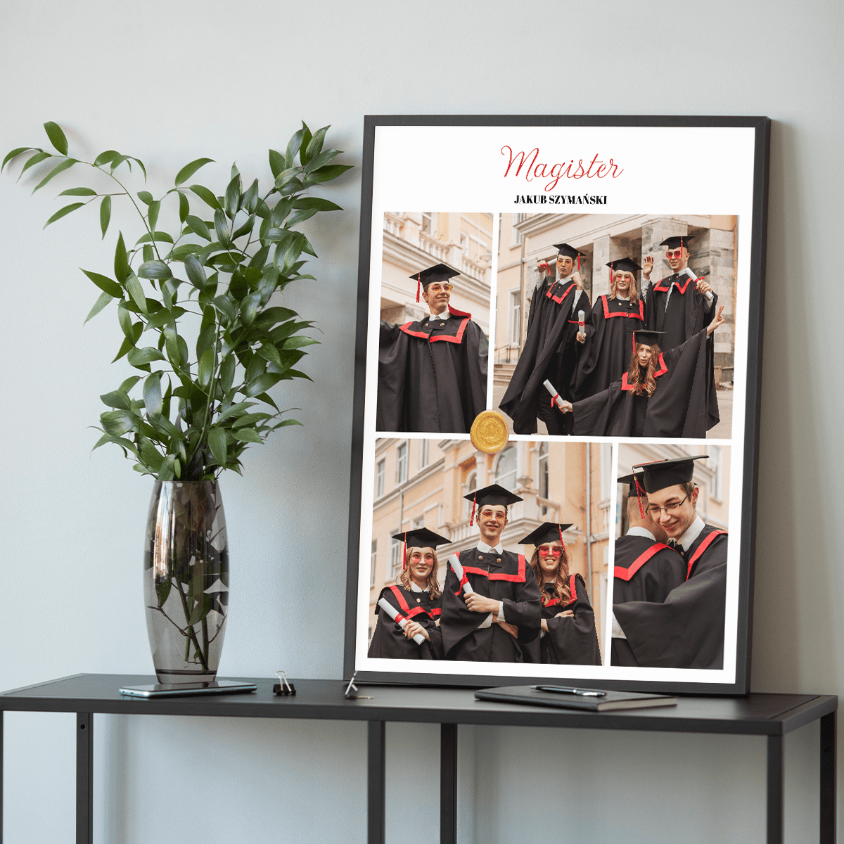 Kolaż magistra - plakat, spersonalizowany prezent dla absolwenta - Adamell.pl