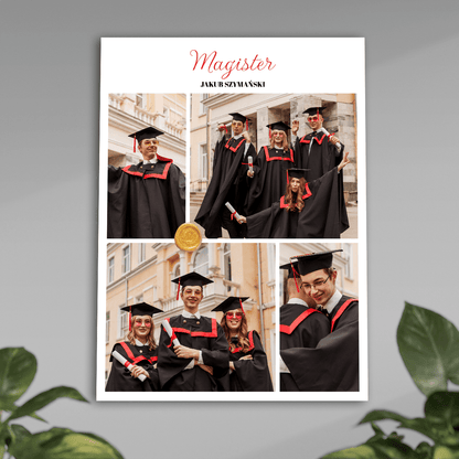 Kolaż magistra - plakat, spersonalizowany prezent dla absolwenta - Adamell.pl