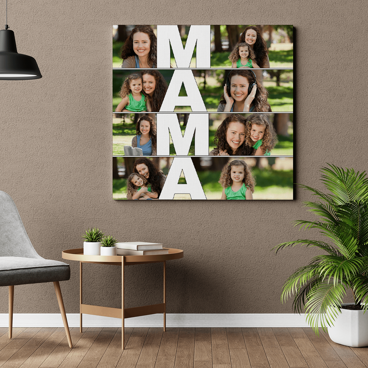 Kolaż z napisem MAMA - druk na płótnie, spersonalizowany prezent dla mamy - Adamell.pl