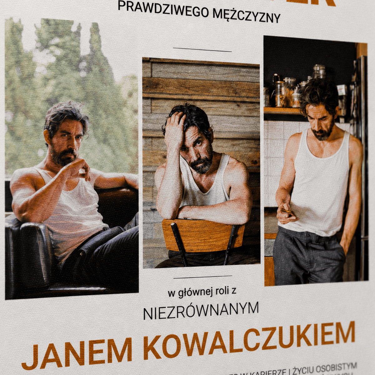 Kolaż ze zdjęć na płótnie cechy charakteru prezent dla mężczyzny - Adamell.pl