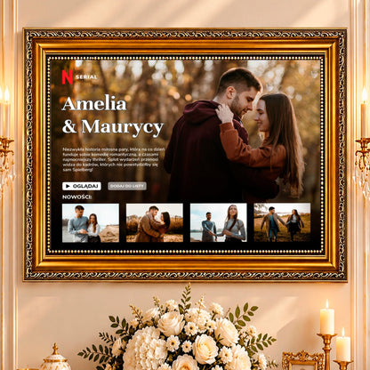 Kolaż ze zdjęć na płótnie Komedia romantyczna — prezent dla pary - Adamell.pl