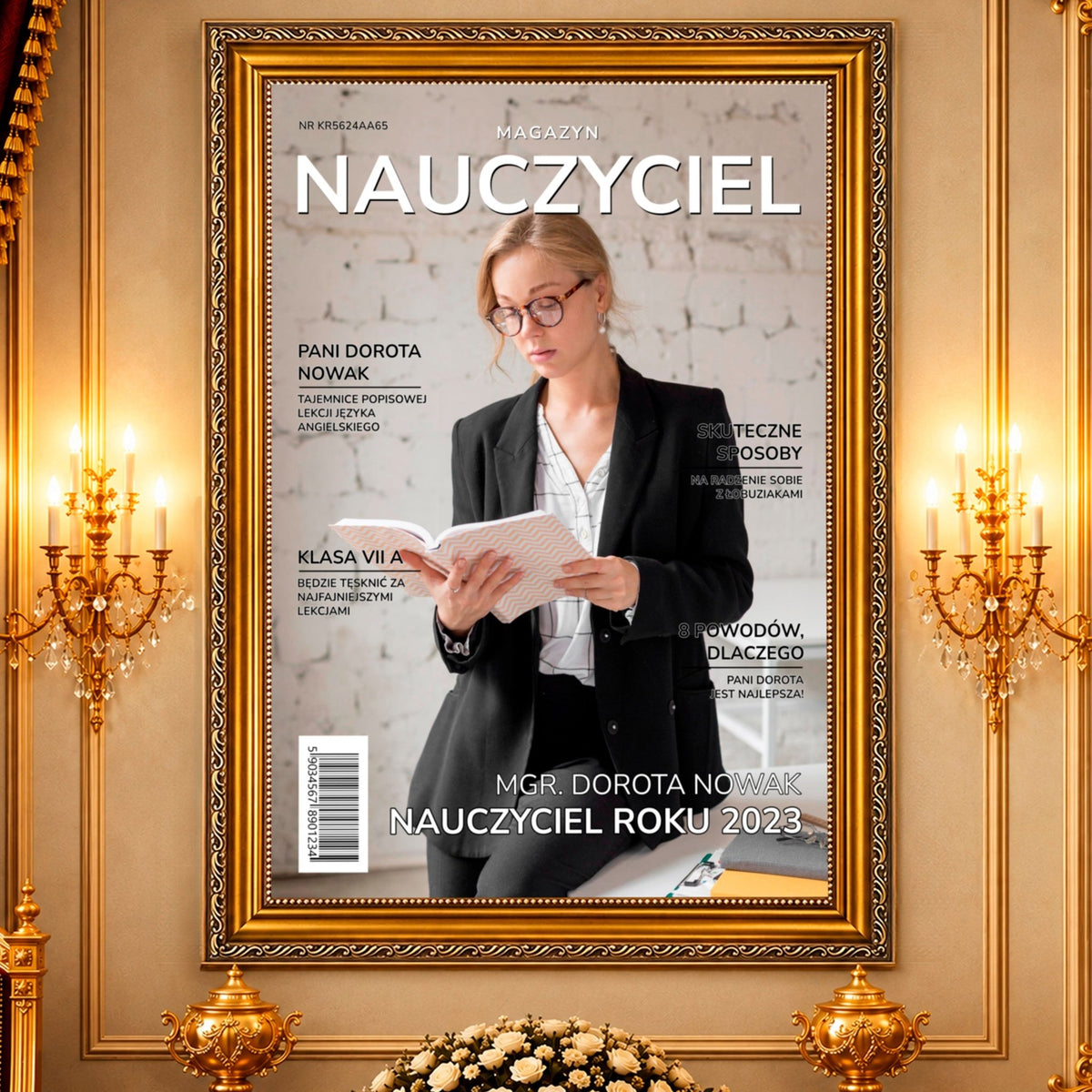 Kolaż ze zdjęć na płótnie Nauczyciel roku — prezent dla nauczyciela - Adamell.pl