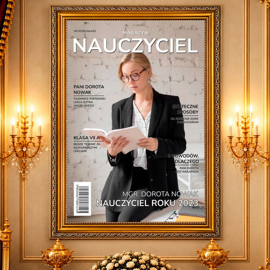 Kolaż ze zdjęć na płótnie Nauczyciel roku — prezent dla nauczyciela - Adamell.pl