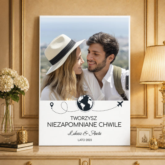Kolaż ze zdjęć na płótnie Niezapomniane chwile — prezent dla pary - Adamell.pl