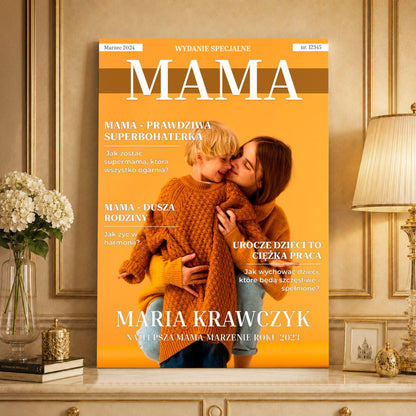 Kolaż ze zdjęć na płótnie Okładka o mamie — prezent dla mamy - Adamell.pl
