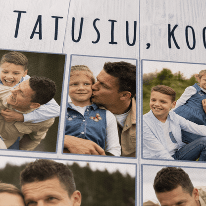 Kolaż ze zdjęć na płótnie w pastelowych barwach prezent dla taty - Adamell.pl