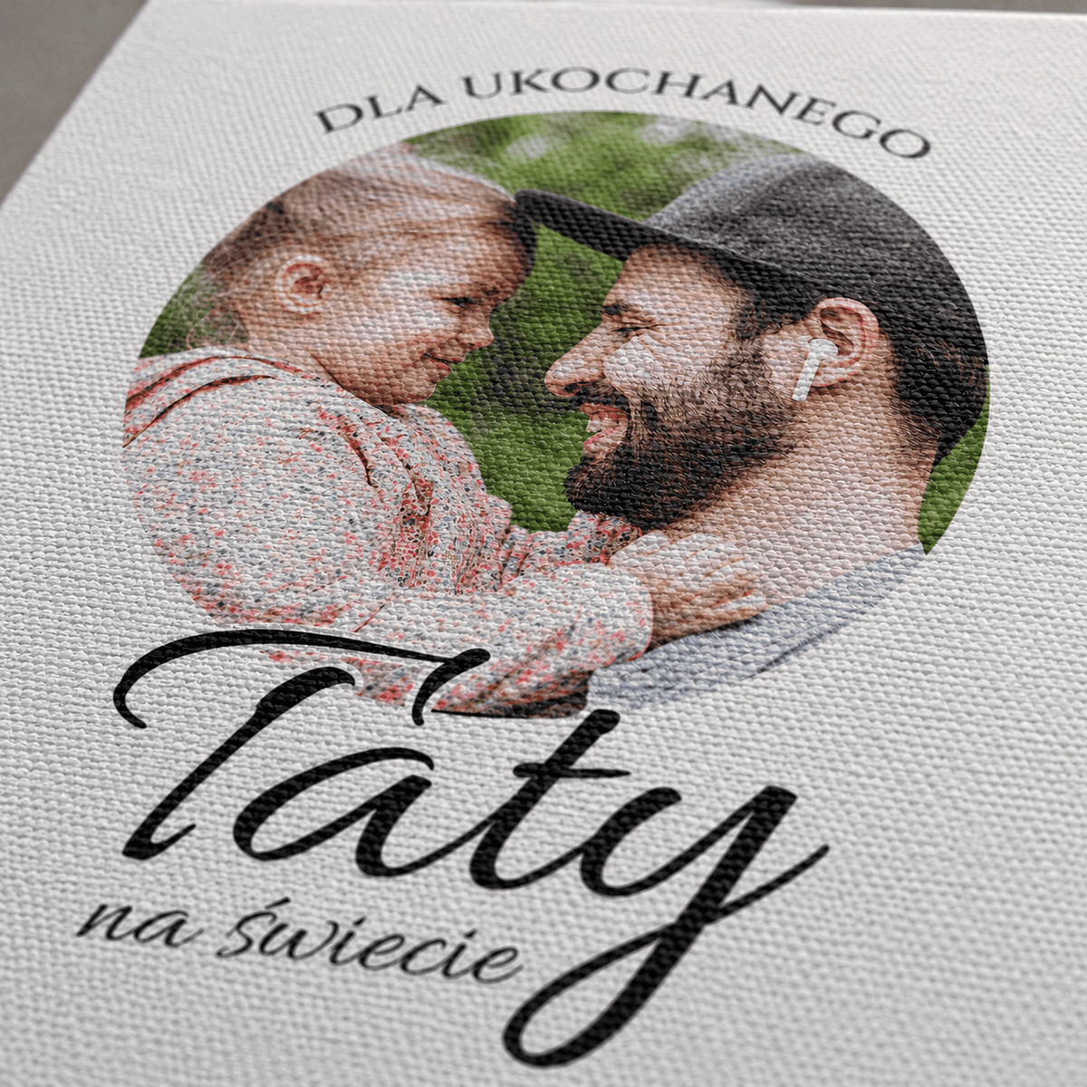 Kolaż ze zdjęć na płótnie w stonowanych barwach prezent dla taty - Adamell.pl