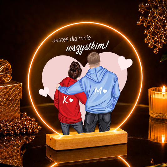 Jesteś dla mnie wszystkim! Clipart - Druk na szkle, spersonalizowany prezent dla niego