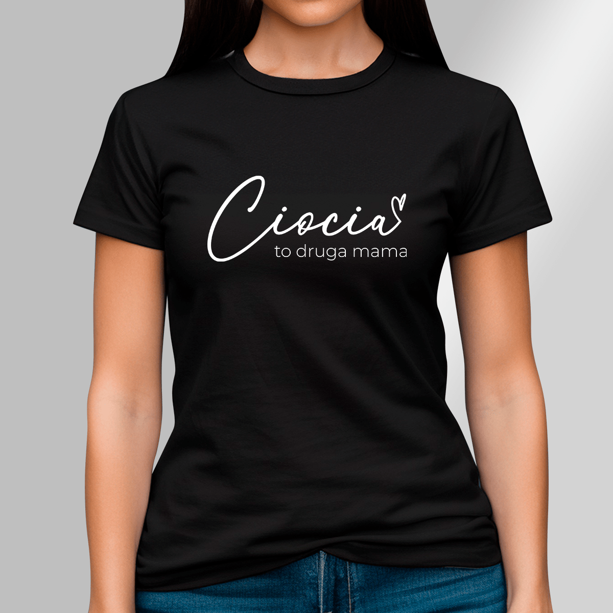 Koszulka damska z nadrukiem TO DRUGA MAMA - spersonalizowany prezent dla cioci - Adamell.pl