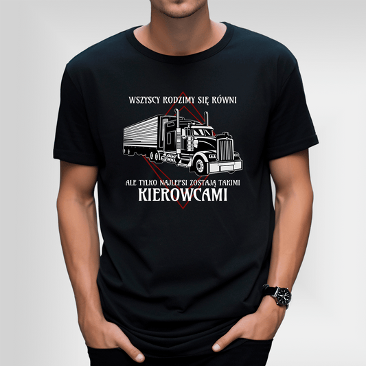 Koszulka męska z nadrukiem KIEROWCA - spersonalizowany prezent dla niego - Adamell.pl