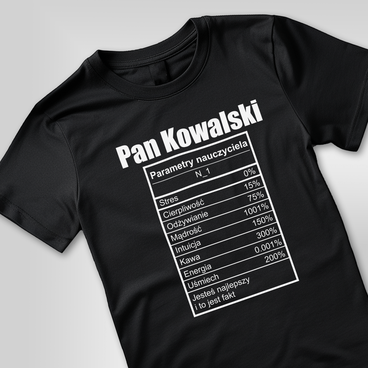 Koszulka męska z nadrukiem NAUCZYCIEL - prezent dla nauczyciela - Adamell.pl
