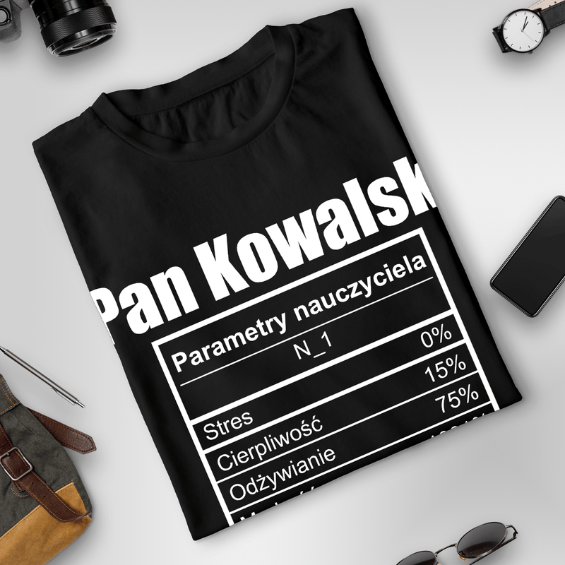 Koszulka męska z nadrukiem NAUCZYCIEL - prezent dla nauczyciela - Adamell.pl