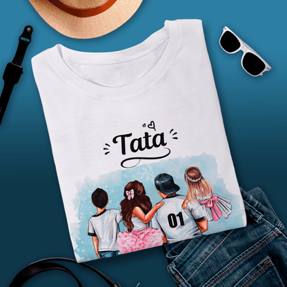 Koszulka męska z nadrukiem TATA CLIPART - spersonalizowany prezent dla taty - Adamell.pl