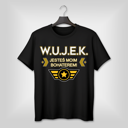 Koszulka męska z nadrukiem W.U.J.E.K. - spersonalizowany prezent dla wujka - Adamell.pl