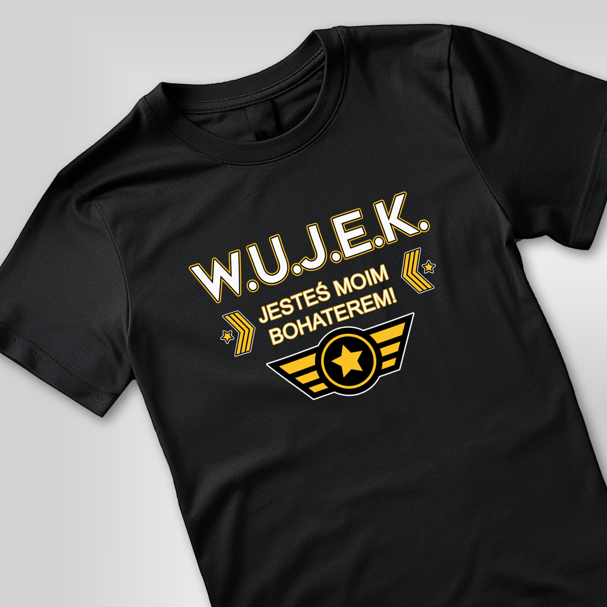 Koszulka męska z nadrukiem W.U.J.E.K. - spersonalizowany prezent dla wujka - Adamell.pl