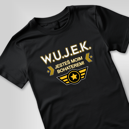 Koszulka męska z nadrukiem W.U.J.E.K. - spersonalizowany prezent dla wujka - Adamell.pl
