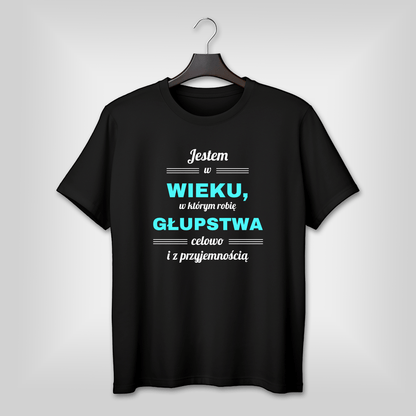 Koszulka unisex z nadrukiem GŁUPSTWA - prezent dla niej, niego - Adamell.pl