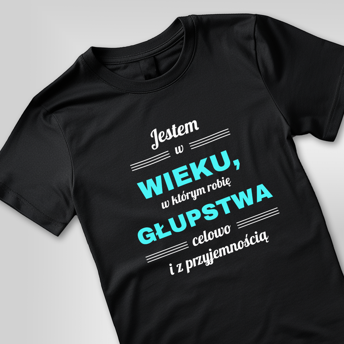 Koszulka unisex z nadrukiem GŁUPSTWA - prezent dla niej, niego - Adamell.pl