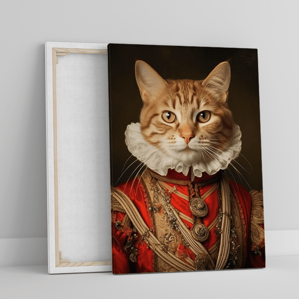 Kot szlachcic - druk na płótnie, spersonalizowany prezent dla miłośnika kotów - Adamell.pl