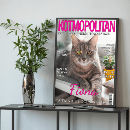 Kotmopolitan - plakat, spersonalizowany prezent dla właściciela kota - Adamell.pl