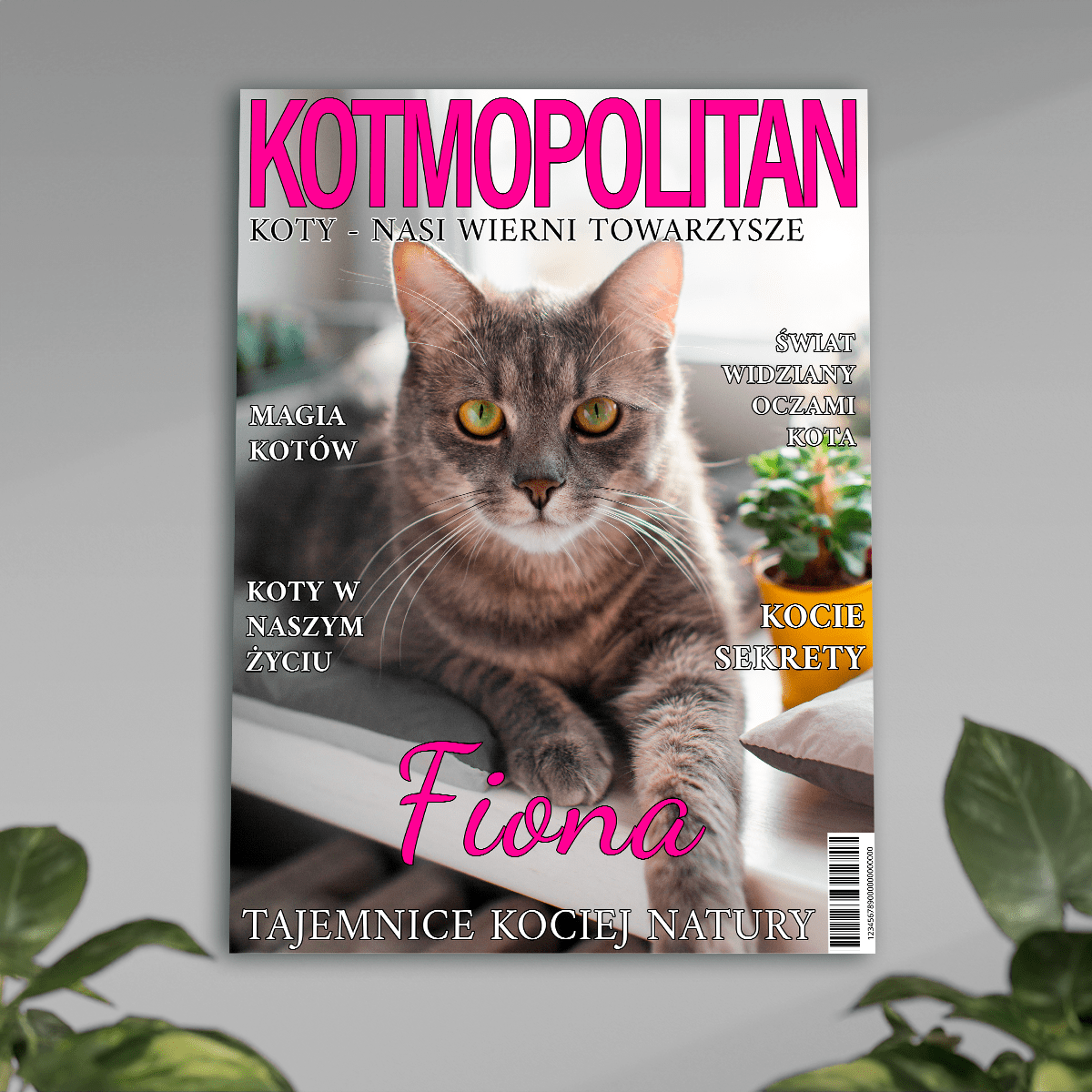 Kotmopolitan - plakat, spersonalizowany prezent dla właściciela kota - Adamell.pl