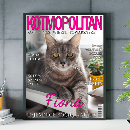 Kotmopolitan - plakat, spersonalizowany prezent dla właściciela kota - Adamell.pl