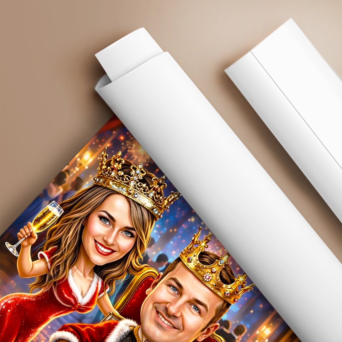 Król i królowa - plakat, spersonalizowany prezent dla pary - Adamell.pl