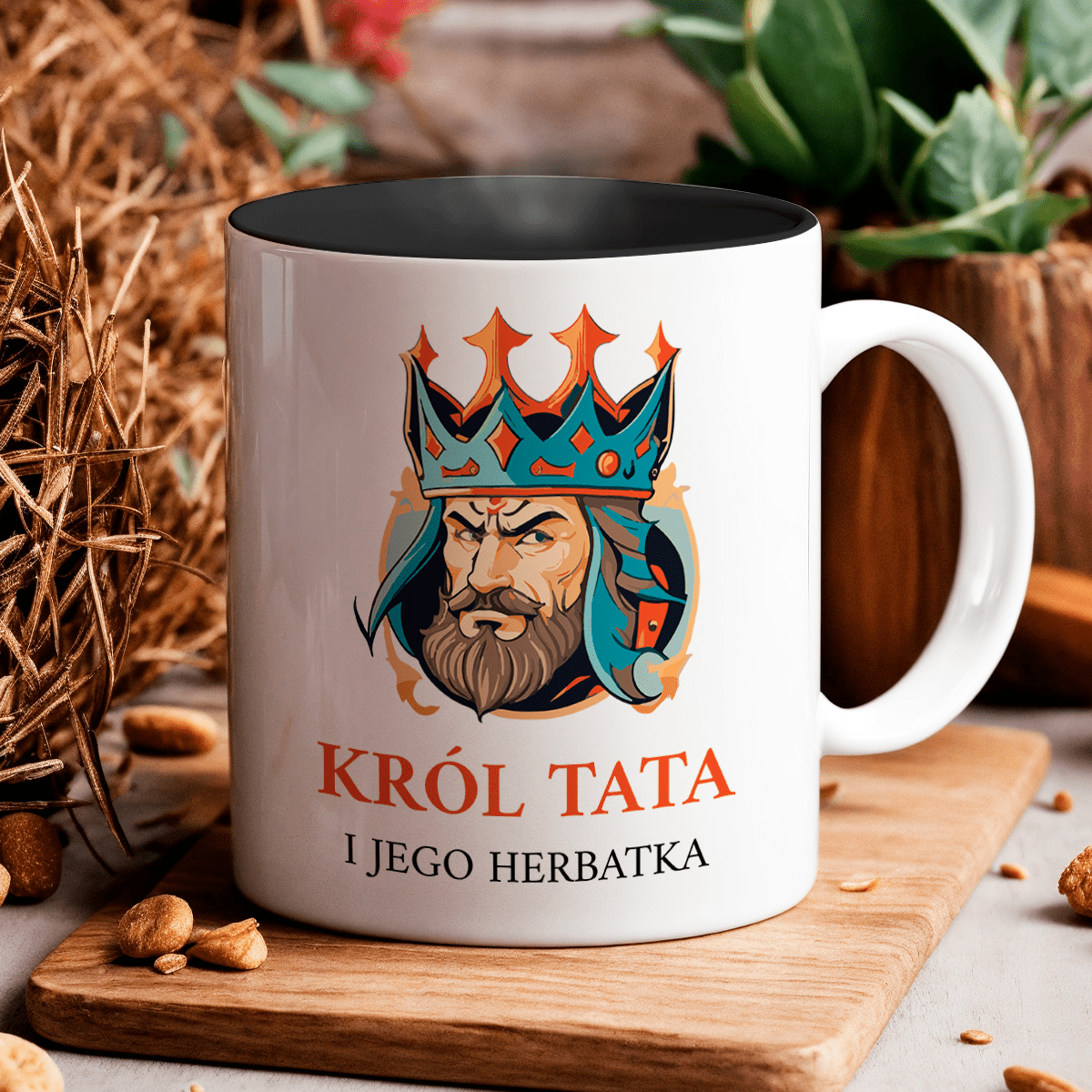 Król tata - 1x Kubek z nadrukiem, spersonalizowany prezent dla taty - Adamell.pl