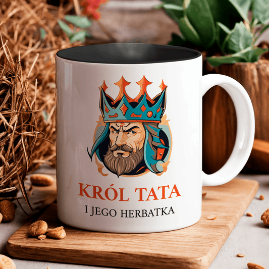 Król tata - 1x Kubek z nadrukiem, spersonalizowany prezent dla taty - Adamell.pl