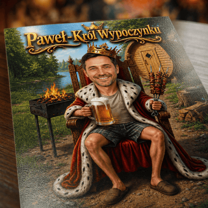 Król Wypoczynku – Personalizowany plakat dla niego - Adamell.pl