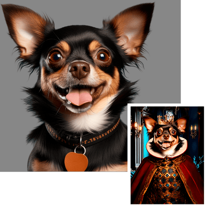 Królewski pies - plakat, spersonalizowany prezent dla właściciela psa - Adamell.pl